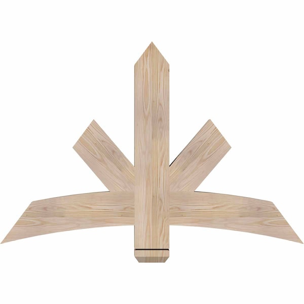 Ekena Millwork Alberta Smooth Timber Gable Bracket, Douglas Fir, 48"W x 32"H x 3 1/2"D x 5 1/2"F, 16/12 Pitch GBW048X32X0406ALB00SDF - main